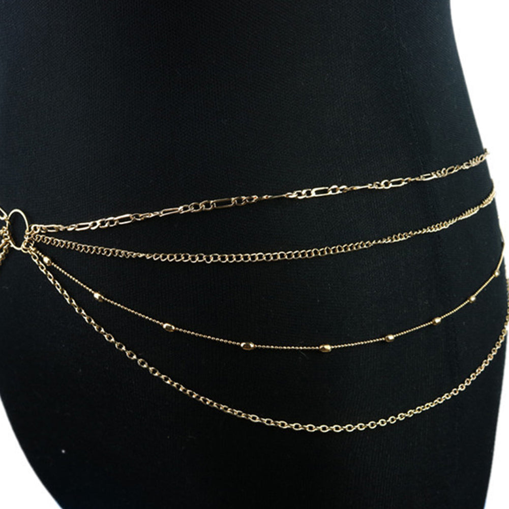 Sexy Multilayer Belly Waist Necklace Body Chain Summer Beach Bikini Jewelry