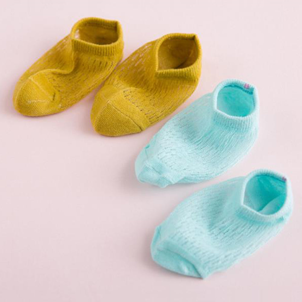 5 Pairs Baby Infants Summer Cotton Mesh Breathable Soft Ultrathin Short Socks