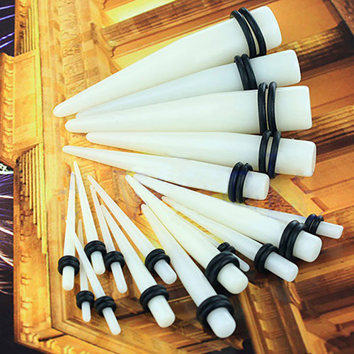 36Pcs/Set Unisex Acrylic Glow Ear Taper Plug Stretching Gauges Ear Expander Kit