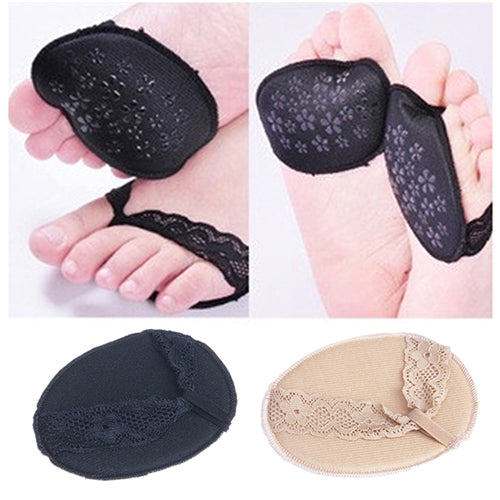 1 Pair Lace Invisible Anti-slip High Heeled Shoes Pads Forefoot Half Yard Pad