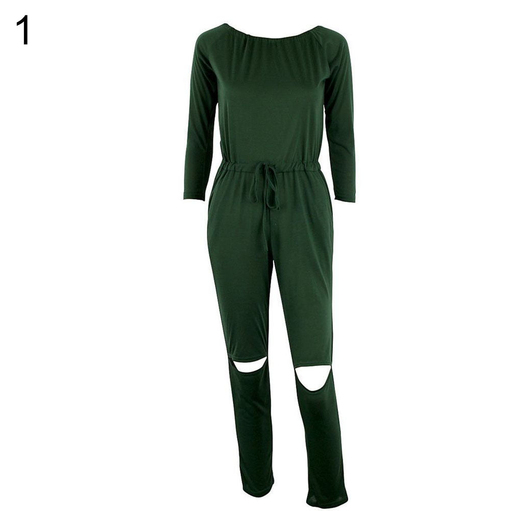 Sexy Clubwear Bodycon Solid Color Off Shoulder Jumpsuit Romper Long Trousers