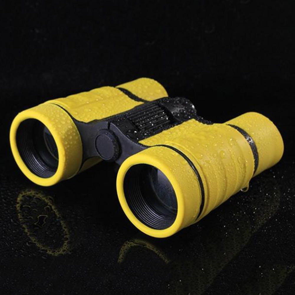 4X Magnification 30mm Objective Colorful Kids Child Mini Compass Binoculars Toy