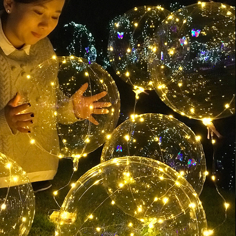 18 Inch Luminous LED Balloon Transparent Round Bubble Party Wedding Decoration