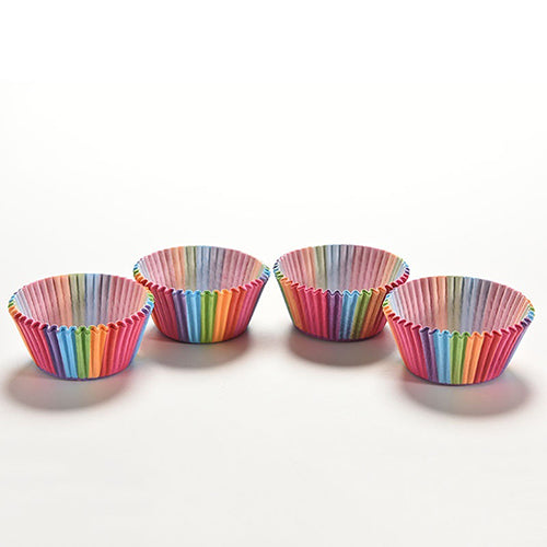 100Pcs Colorful Rainbow Paper Baking Cupcake Cake Liner Muffin Molds Tool