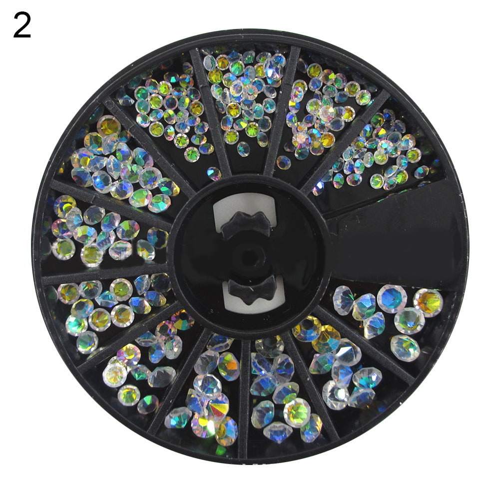 Shiny Nail Art Tips Rhinestones DIY Nails Decoration Wheel Lady Manicure Tools