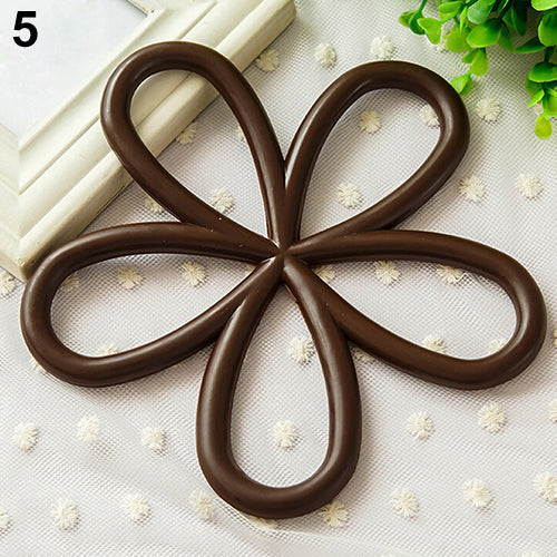 New Flower Shape PVC Anti-Slip Table Insulation Mat Heat Pad Kitchen Placemats