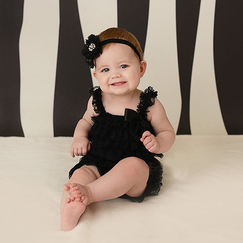 Girls' Lovely Cutie Bowknot Lace Ruffle Petti Toddler Baby Sling Romper Jumpsuit