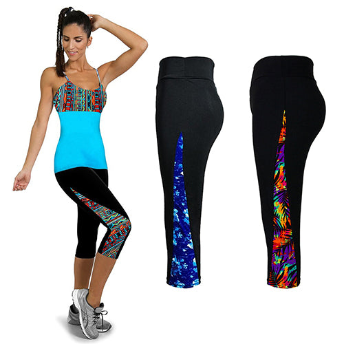 Women Fashion Triangle Paneled Slimming Pants Leggings Running Yoga Sport Gym Pants