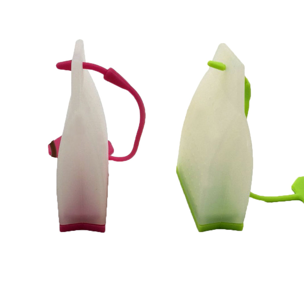 2Pcs Silicone Loose Leaf Tea Infusers Tea Bag Shape Herbal Spice Strainer Filter