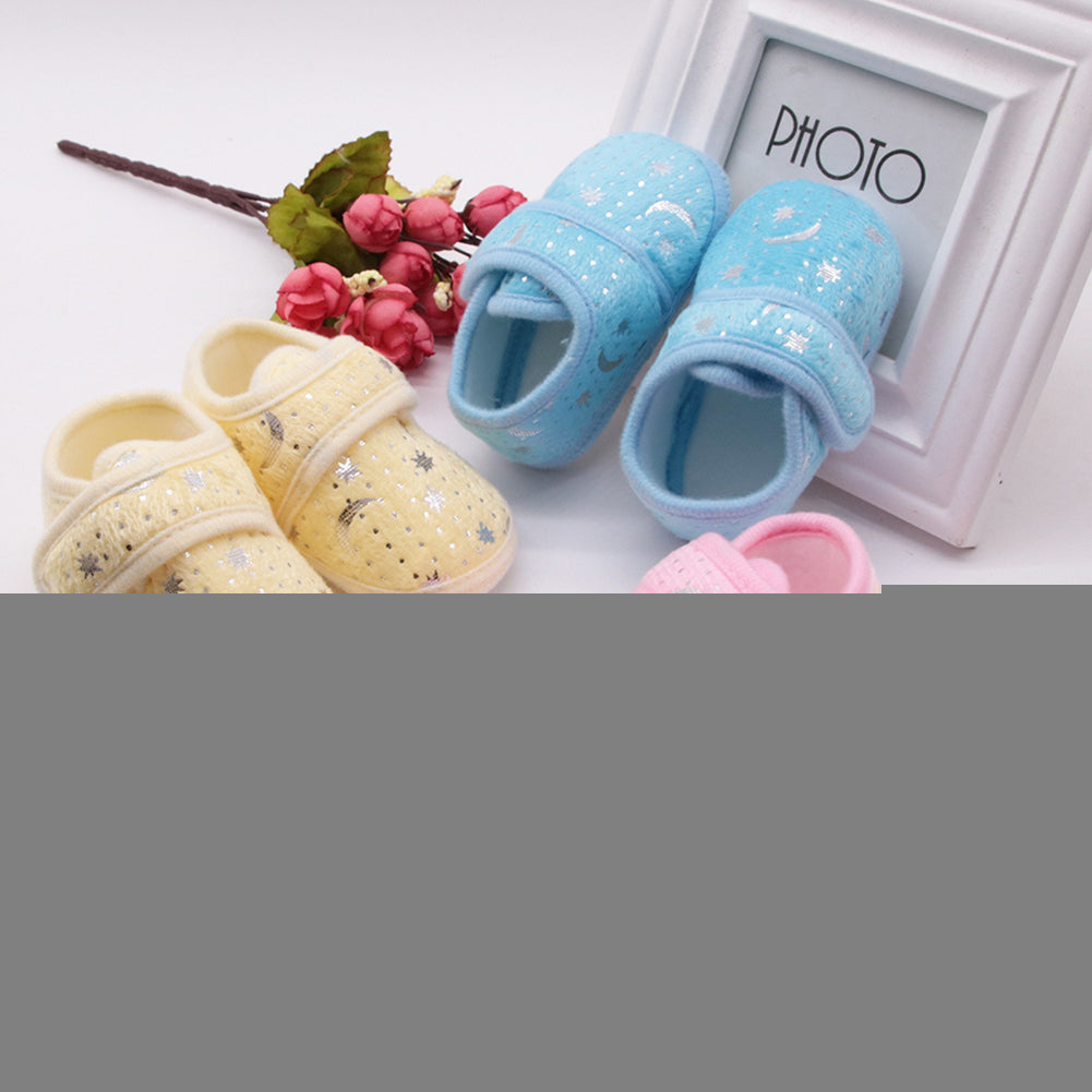 Toddler Kids Baby Girl Boy Anti-slip Magic Tape Prewalkers Soft Sole Flats Shoes