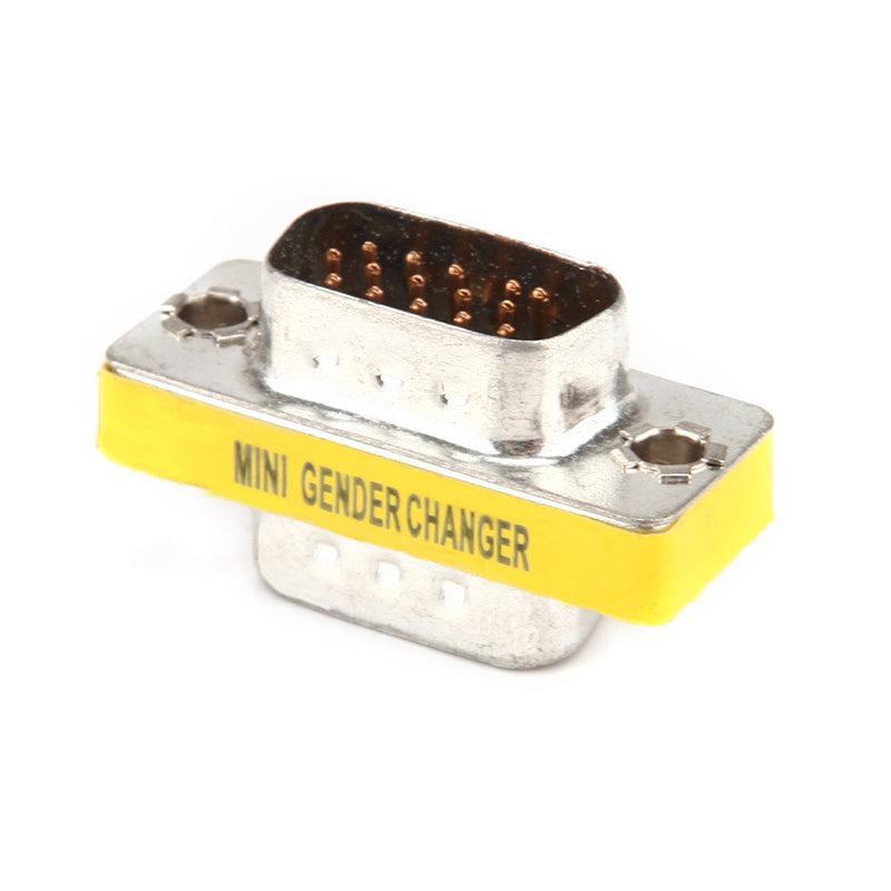 DB15 Male to Male Connector VGA SVGA 15 Pin M/M Converter Mini Gender Adapter