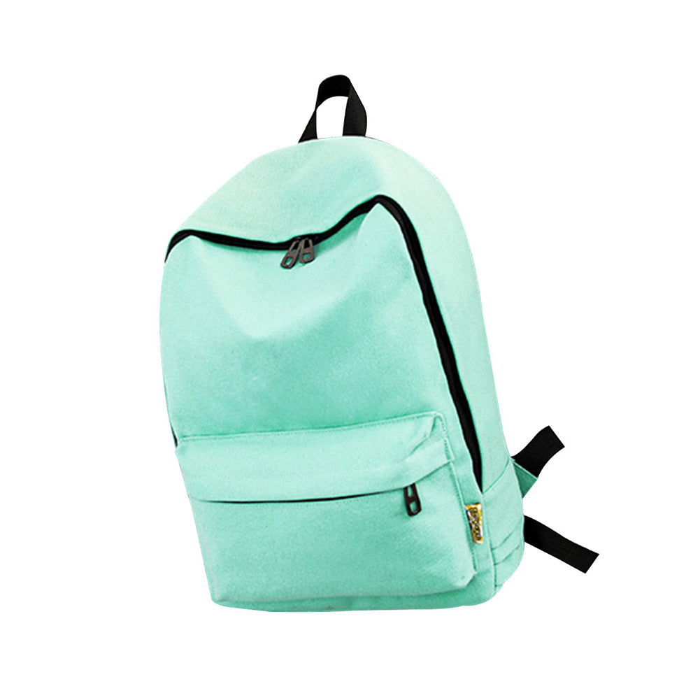 Simple Canvas Students Women Girl Backpack Rucksack School Shoulder Bag Bookbag