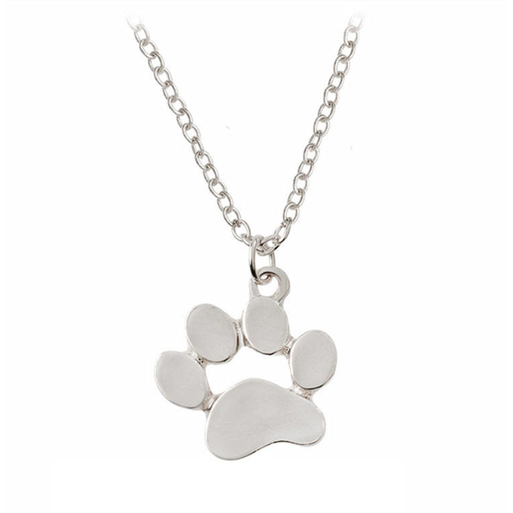 Women's Lovely Pet Cat Dog Paw Pendant Chain Necklace Fashion Jewelry Gift