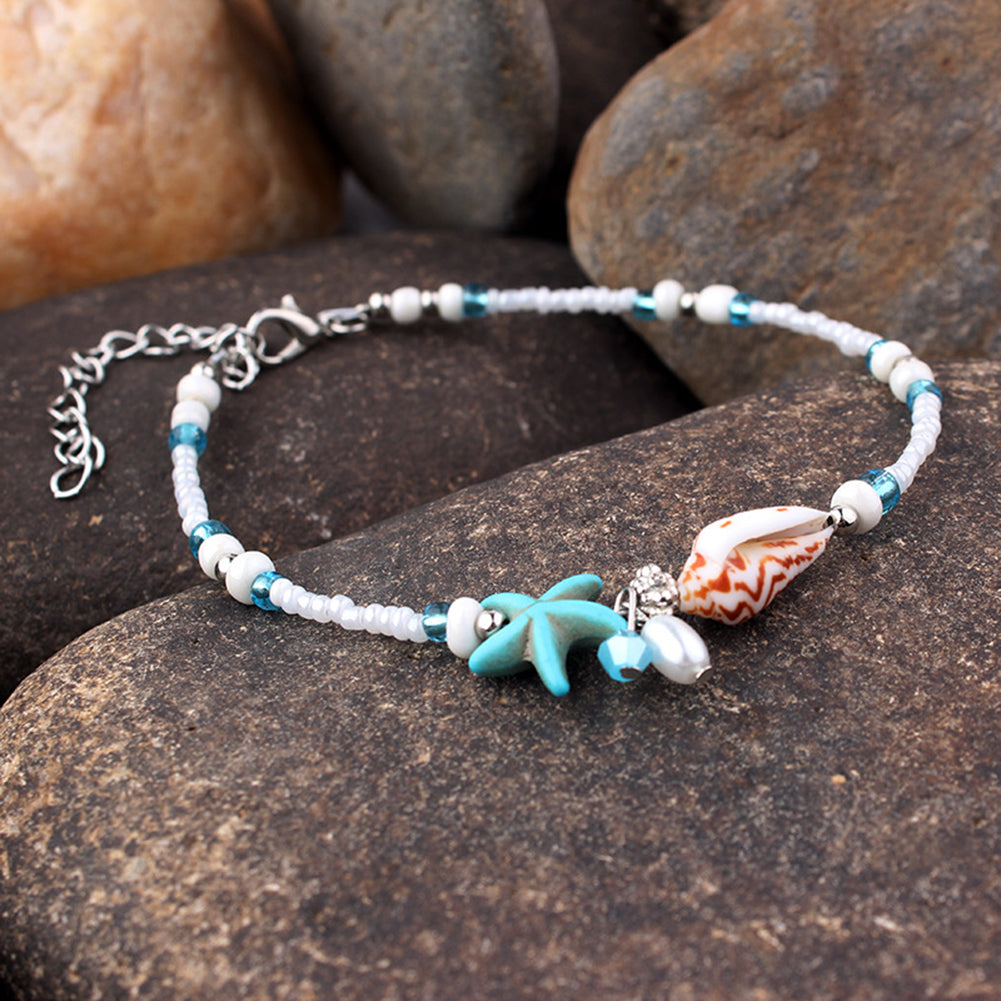 Shell Anklet Beads Starfish Yoga Women Sandal Bracelet Foot Boho Jewelry Gift