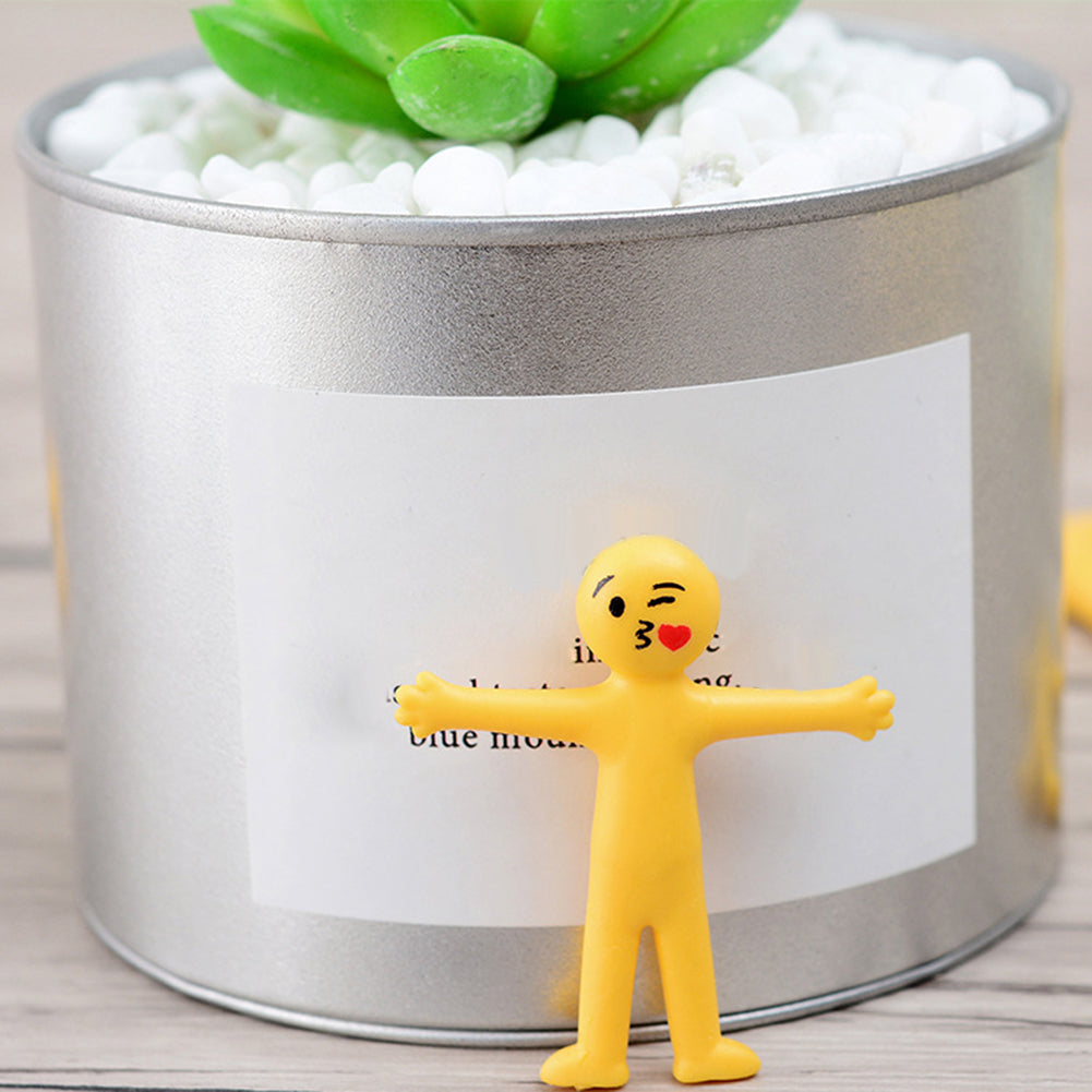 5Pcs Novelty Cute Emoji Doll Stretch Decompression Squeeze Stress Relief Toy