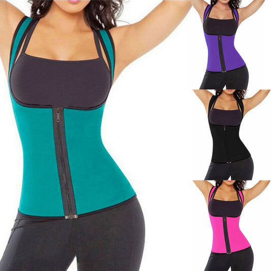 Women Sweat Enhancing Waist Training Corset Waist Trainer Body Shaper Sport Vest