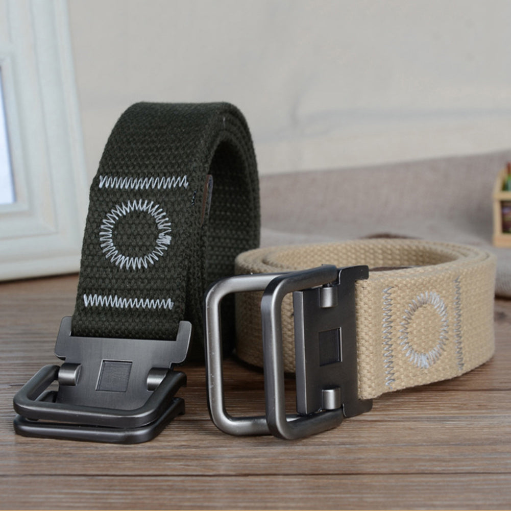 47inch 3.8cm Fashion Men's Canvas Belt Casual Wrist Strap Waistband Xmas Gift