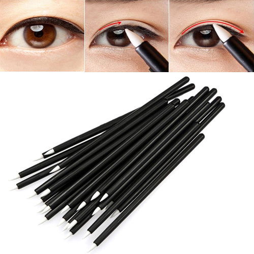 50 Pcs Cosmetic Makeup Tool Disposable Eyeliner Liquid Wand Applicator Brush