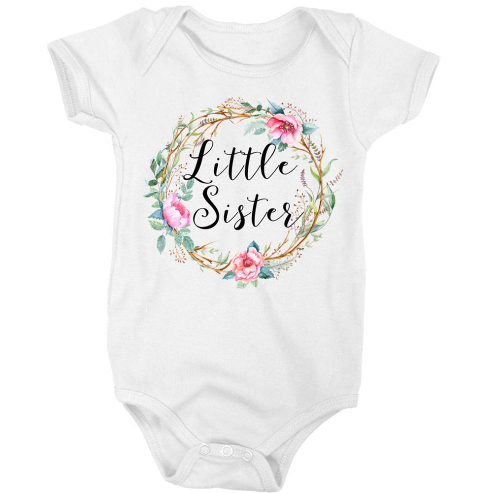 Newborn Girl Baby Kids Little Sister Romper Bodysuit Big Cotton T-shirt Top Gift