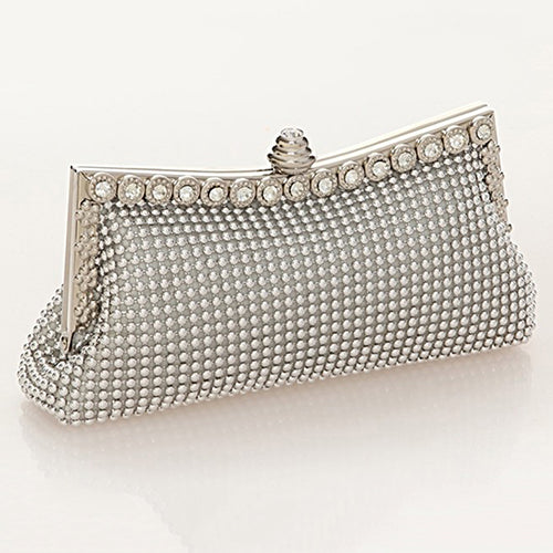 Women Stylish Rhinestone Handbag Evening Party Clutch Bag Banquet Tote Purse