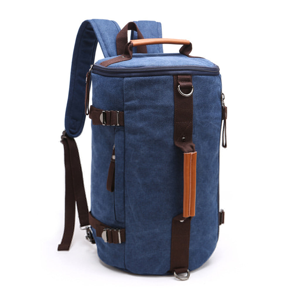 Men Vintage Canvas Backpack Camping Gym Zip Luggage Sports Travel Crossbody Bag