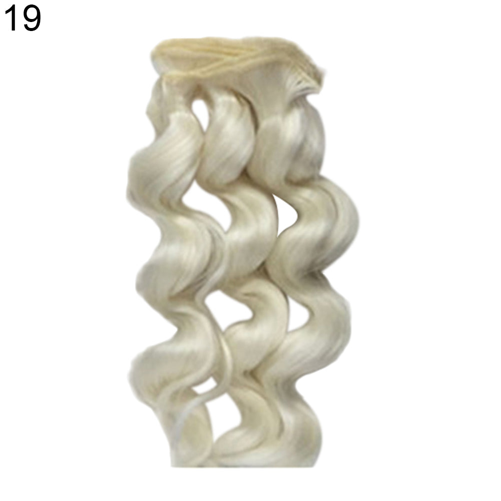 15cm Wig DIY Curly Hair for Barbie Repair Accessories Solid Color Kids Toys