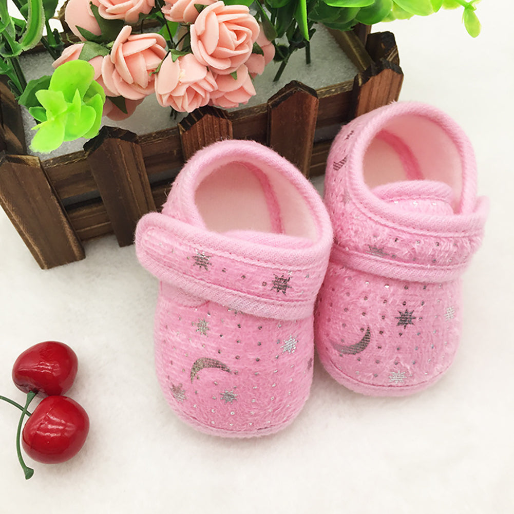 Toddler Kids Baby Girl Boy Anti-slip Magic Tape Prewalkers Soft Sole Flats Shoes