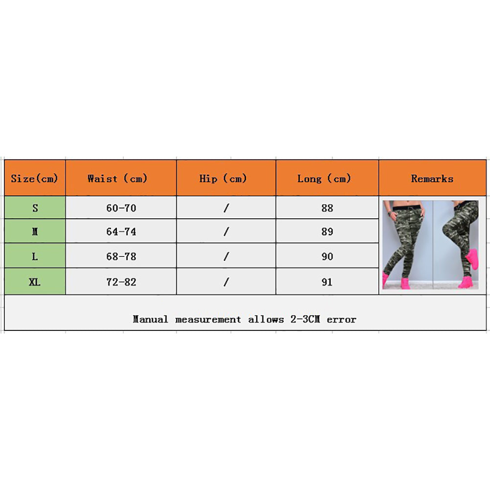 Women's Fashion Camouflage Skinny Leggings Stretch Slim Pencil Pants Trousers