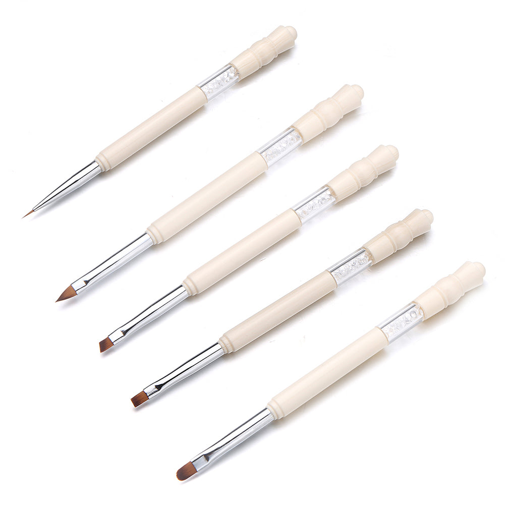 Nail Art UV Gel Clear Faux Crystal Detail Liner Painting Drawing Pen Brush Tool