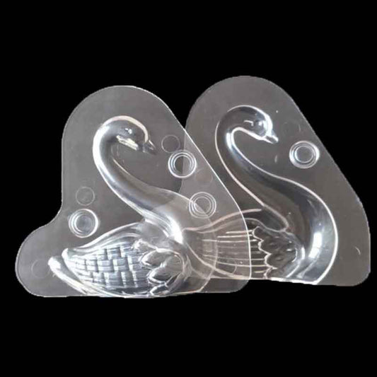 3D Swan Shaped Plastic Chocolate Mold Jelly Cake Decorating Baking Tool Mould