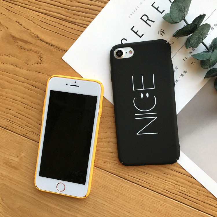 Phone Cases For iPhone 6 6s 7 Plus Case Yellow Black NICE Letter Plastic For Apple iPhone 7 Plus Mobile Phone Cover Case