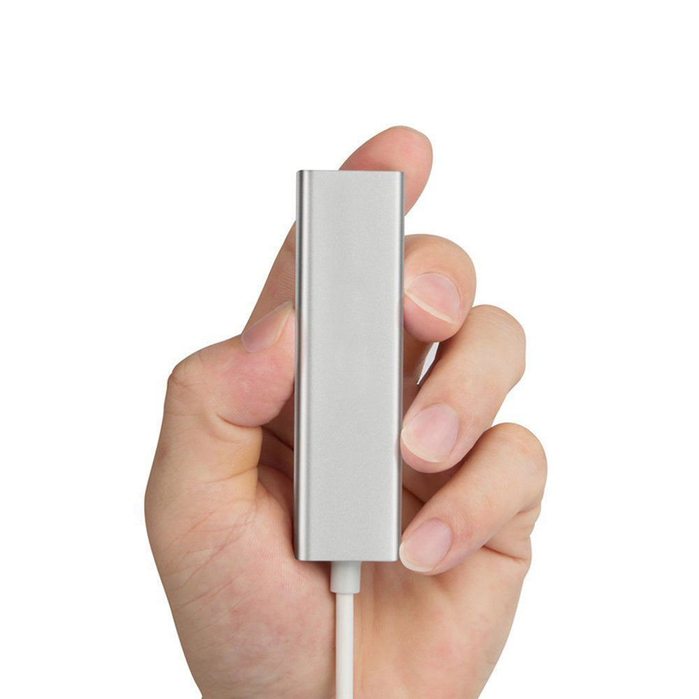 USB Type C Hub Wired Gigabit Ethernet Card LAN Adapter with SD/TF Card Reader