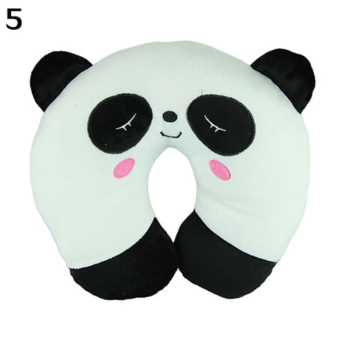 Cute Cartoon Panda Cat Bear Rabbit Pig Travel Car Home U Shape Neck Rest Pillow