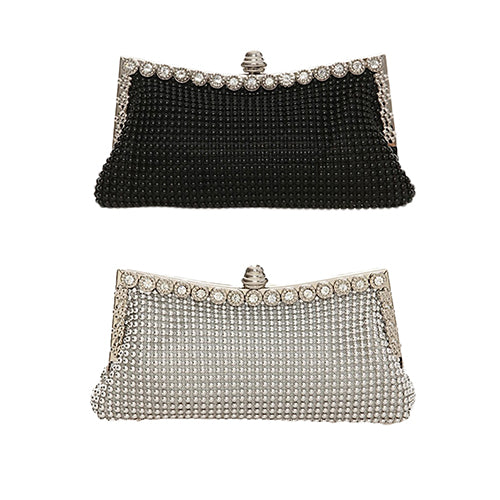 Women Stylish Rhinestone Handbag Evening Party Clutch Bag Banquet Tote Purse