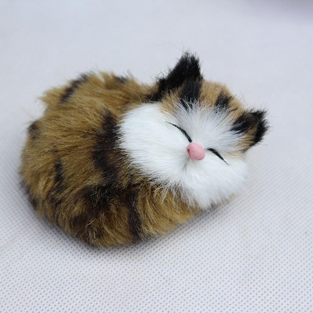 Creative Cute Simulation Cat with Hanging Basket Home Car Ornament Toy Gift