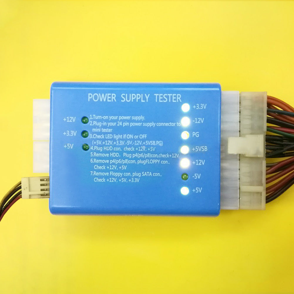 PC Computer High Quality 20/24 Pin PSU ATX SATA HD Power Supply Tester Tool