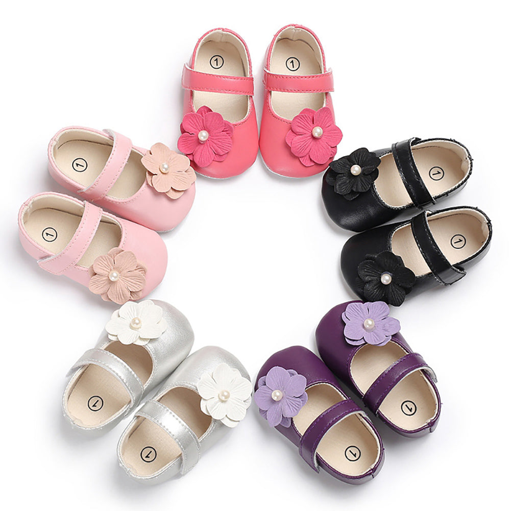 Cute Baby Girls Infants Autumn Flower Shoes Prewalker Footwear First Walker