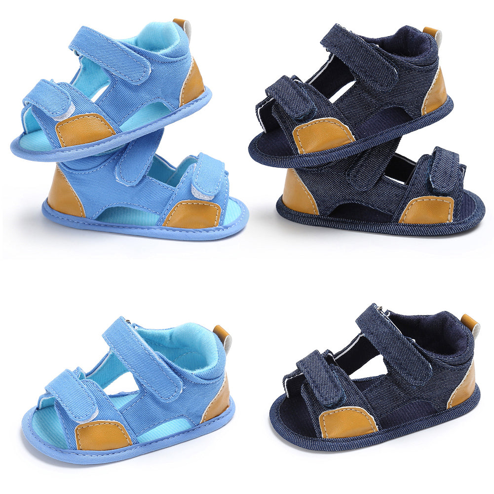 Toddler Baby Boy Denim Soft Sole Prewalker Anti-Skid Shoes Summer Sandals