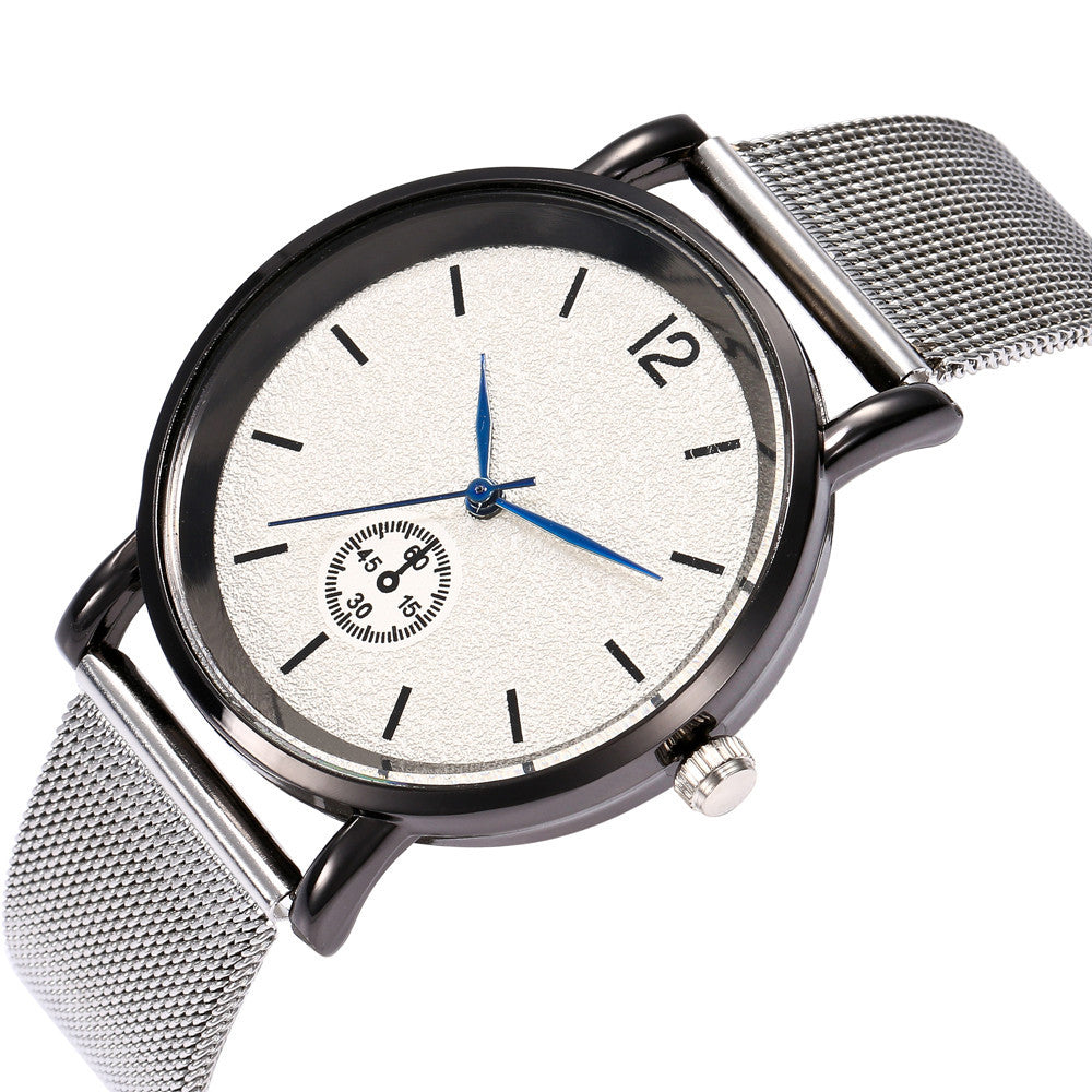 New Casual Luxury Men Stainless Steel Band Quartz Analog Wrist Watch